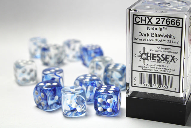 Chessex 12 x 16mm Dice Block Nebula 
