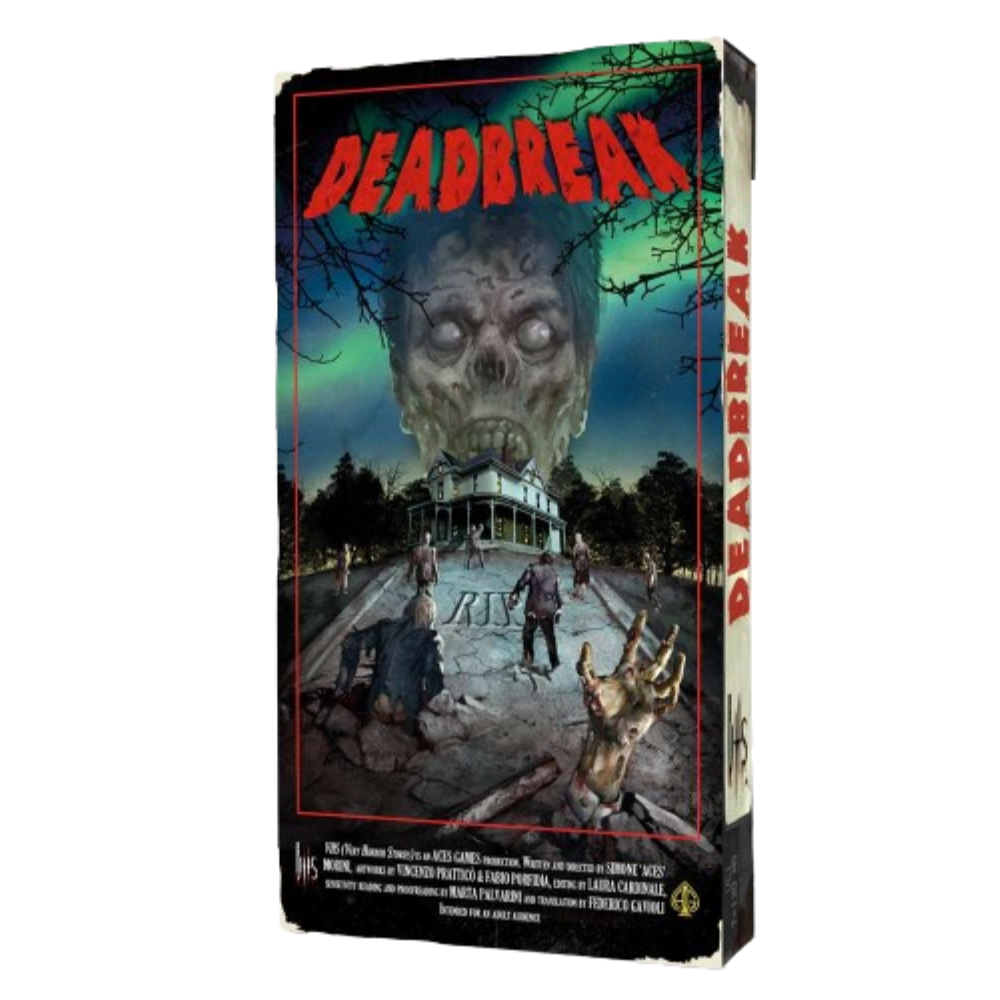 A videotape of a zombiehead above a cafe