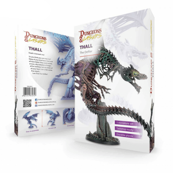 Dungeons & Dragons Thall figurine with packaging on a white background
