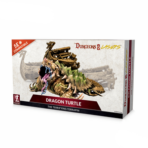 Dungeons & Lasers Dragon Turtle packaging on a white background