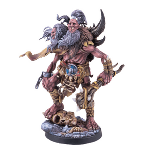 Fantasy figurine with intricate details on a white background, featuring the 'Dungeons & Lasers' logo.