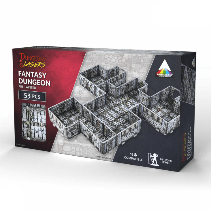 Box of 'Fantasy Dungeon' pre-painted miniatures for Dungeons & Dragons with Archen logo.