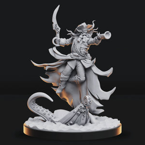 Gray statue of a warrior with a weapon on a black background