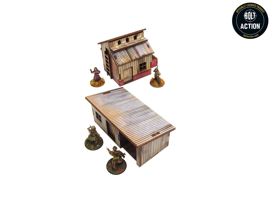 Micro Art Studio WW2 Normandy Small Sheds w. Dovecote