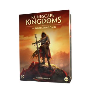 Core rulebook for 'Runescape Kingdoms' on a white background