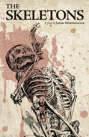 Book cover with petrified Skeleton