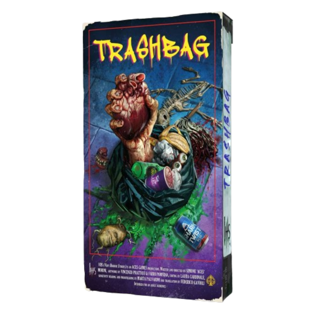 VHS tape cover with 'Traghbag' text and graphic design on a white background