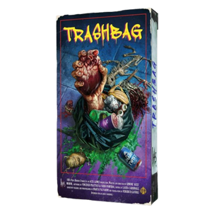 VHS tape cover with 'Traghbag' text and graphic design on a white background
