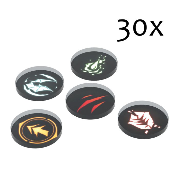 Eldfall Chronicles Acrylic Token Set
