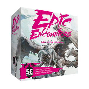 Epic Encounters game box with dragon illustration on a white background