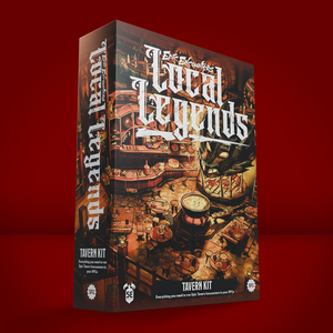 Box for 'Local Legends Tavern Kit' on a red background