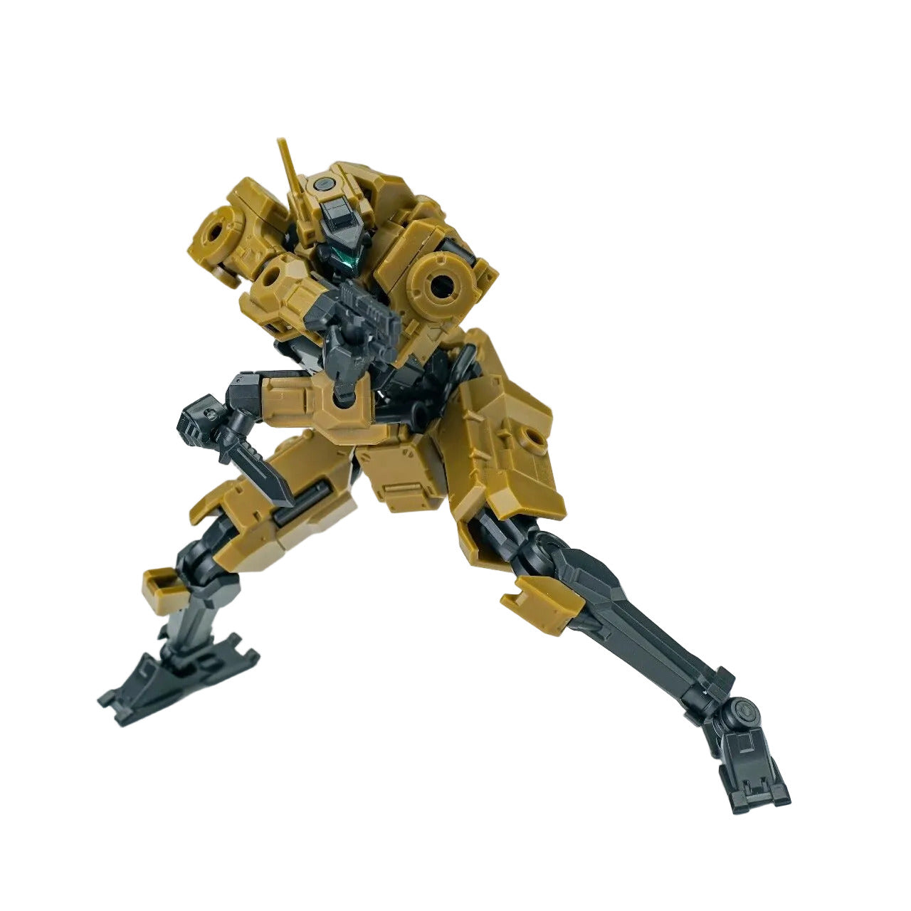 Toy robot figure on a white background