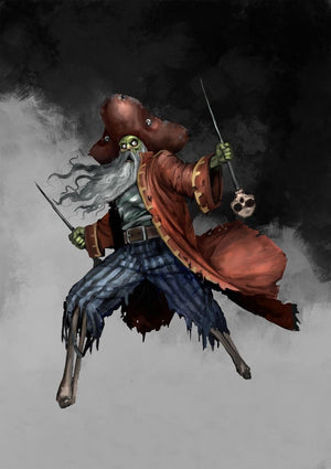 Fantasy character with a red cape and sword on a dark background