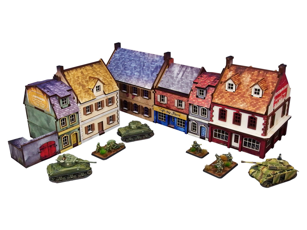 Micro Art Studio 15mm Normandy Basic Town Bundle