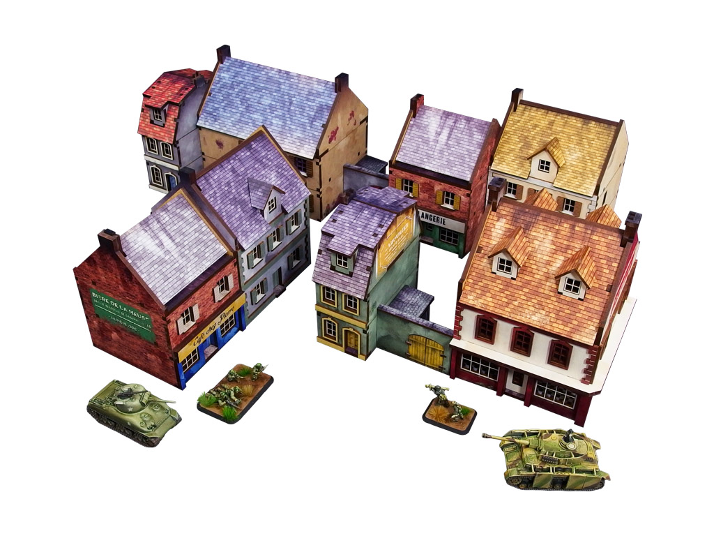 Micro Art Studio 15mm Normandy Medium Town Bundle